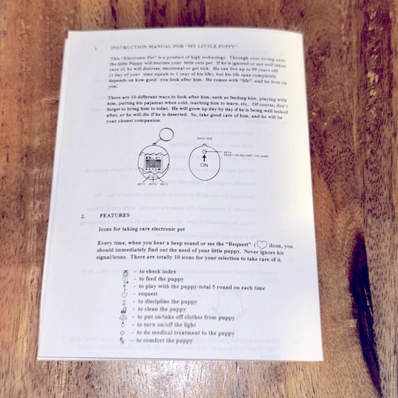 Pushy Puppy orange Tamagotchi Virtual Giga Pet Japan 1997 - Picture 6 of 7